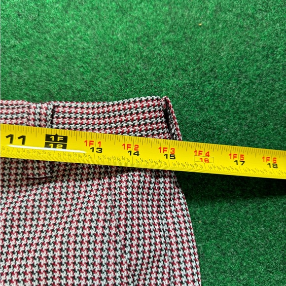 Vintage 70s Flare Bell Bottom Checkered Striped Mens 30x32 Talon Disco Pants - Picture 6 of 11